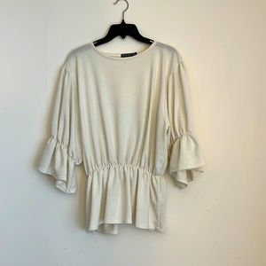 Cream Nasty Gal Blouse, size 18